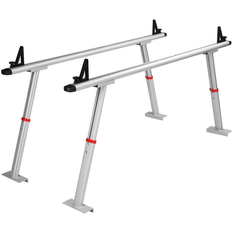 SKYSHALO Truck Rack, 800 lbs. Capacity, 19-34 in. Adjustable Height, Aluminum Ladder Rack for Truck with 8 Non-Drilling C-clamps - PKHJLXJB71INCO9JWV0-0718