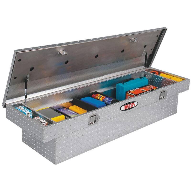 Crescent Jobox 70 in. Diamond Plate Aluminum Full Size Crossover Truck Tool Box - 1-300000