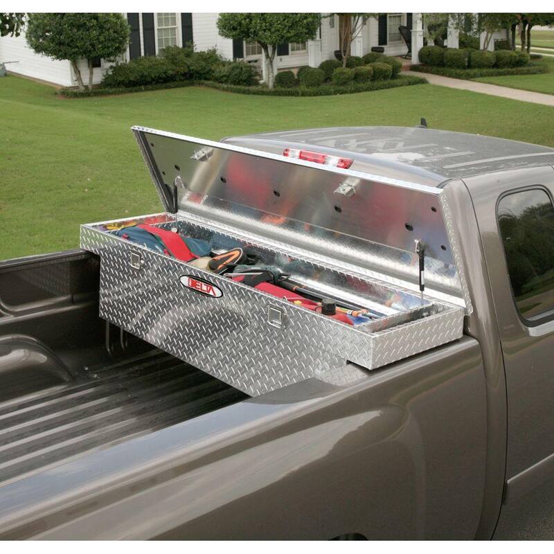 Crescent Jobox 70 in. Diamond Plate Aluminum Full Size Crossover Truck Tool Box - 1-300000
