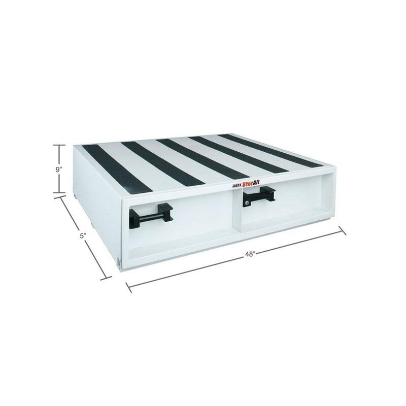Crescent Jobox 4-Compartment 48 in. W x 9 in. H x 48 in. L StorAll 5 Cu.Ft Steel Drawer Unit with White Powder Coat - 664980