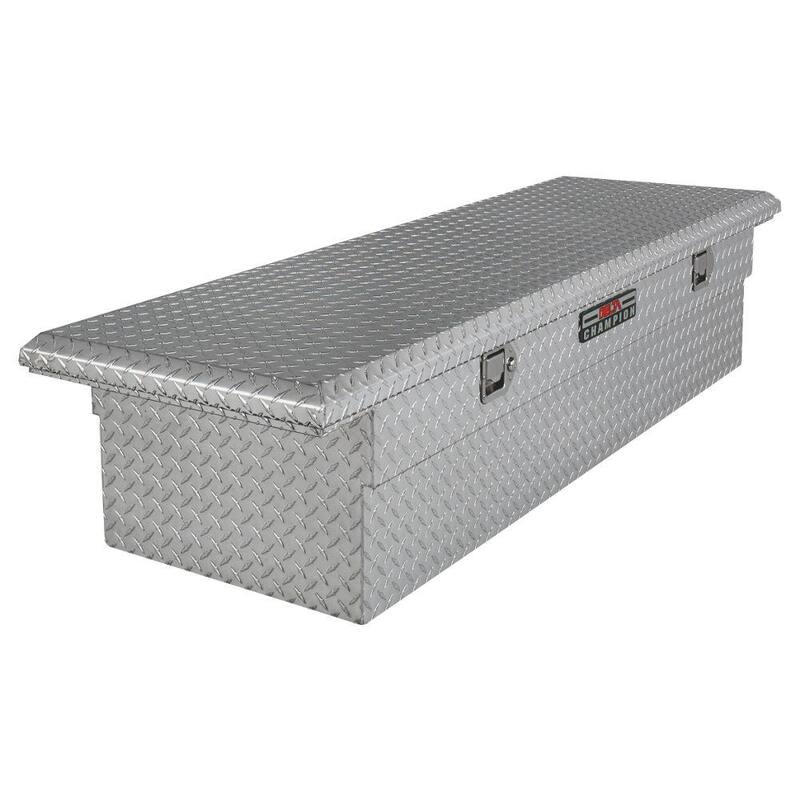 Crescent Jobox 70 in. Diamond Plate Aluminum Full Size Low-Profile Crossover Truck Tool Box with Gear-Lock™ Latch - 1-351000