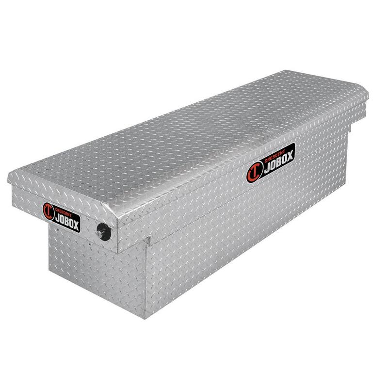 Crescent Jobox 70 in. Diamond Plate Aluminum Full Size Low-Profile Crossover Truck Tool Box with Gear-Lock™ Latch - 1-351000