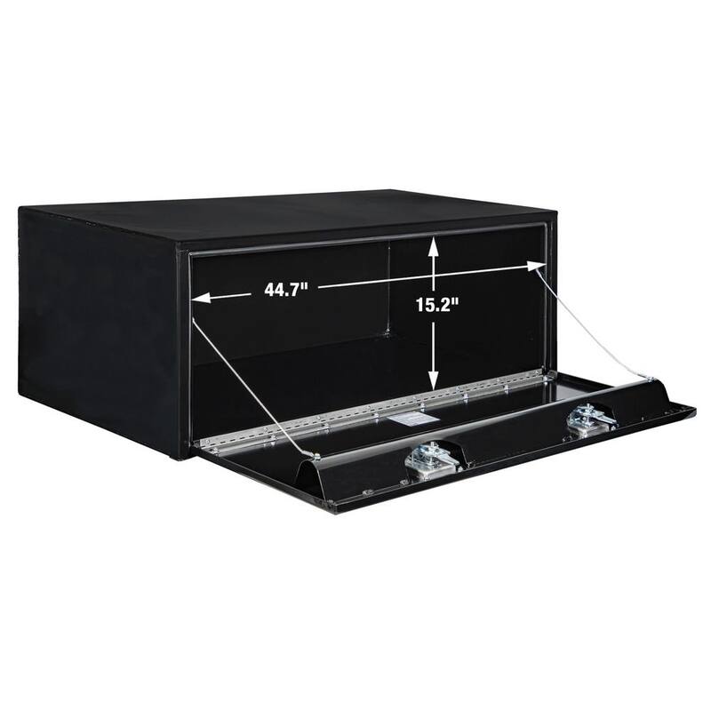 BUYERS 18 in. x 24 in. x 48 in. Gloss Black Steel Underbody Truck Tool Box - 1708310