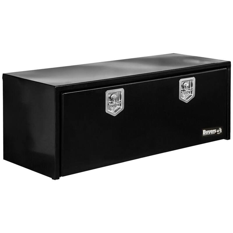BUYERS 18 in. x 24 in. x 48 in. Gloss Black Steel Underbody Truck Tool Box - 1708310