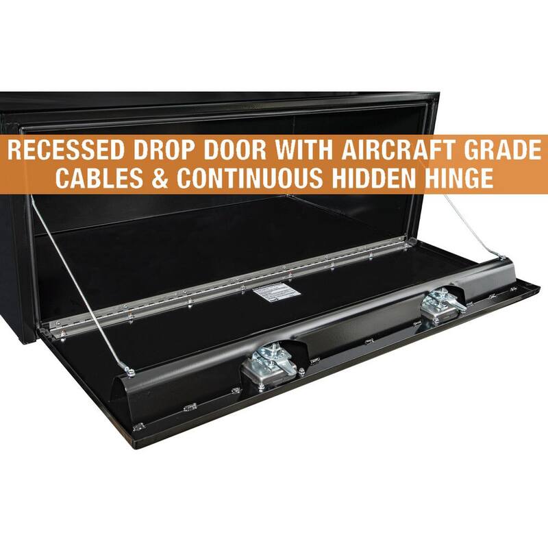BUYERS 18 in. x 24 in. x 48 in. Gloss Black Steel Underbody Truck Tool Box - 1708310