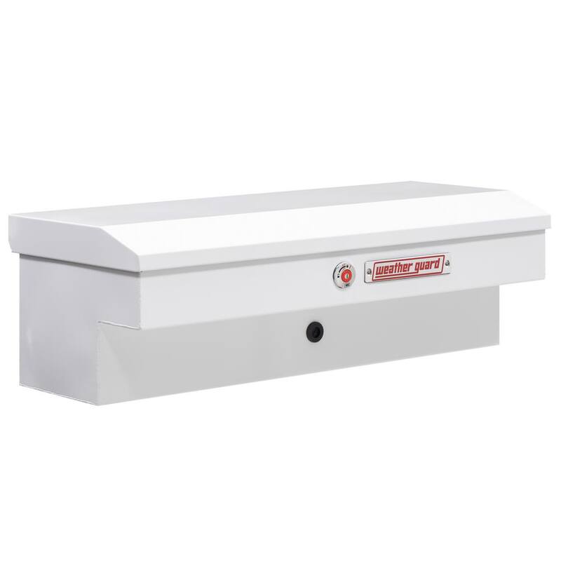 Weather Guard 41 in. White Steel Short Lo-Side Truck Tool Box - 185-3-04
