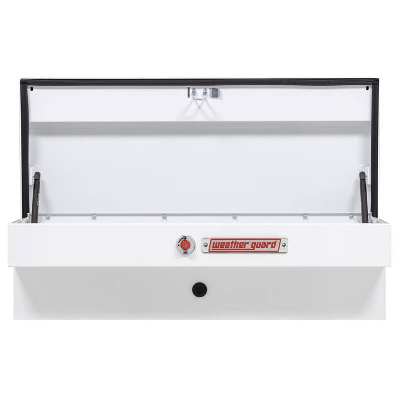 Weather Guard 41 in. White Steel Short Lo-Side Truck Tool Box - 185-3-04