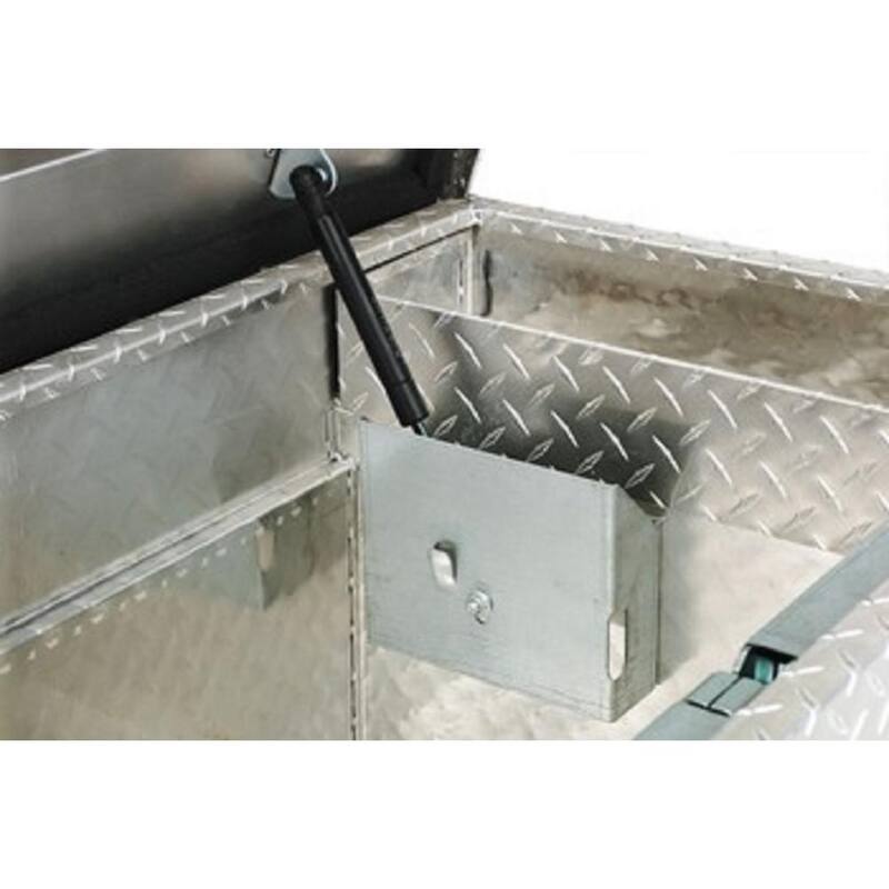 Crescent Jobox 71 in. Diamond Plate Aluminum Full Size Crossover Mid-Lid Truck Tool Box Pushbutton Gear-Lock - PAC1596000
