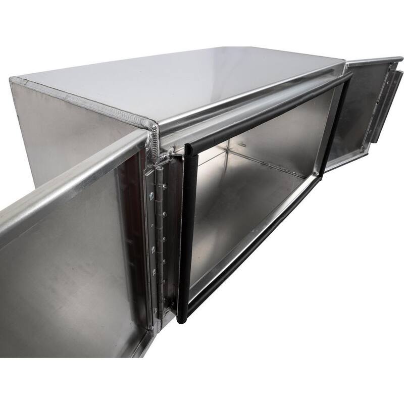 Buyers Products Company 24 in. x 24 in. x 72 in. XD Smooth Aluminum Underbody Truck Tool Box with Barn Door - 1705450