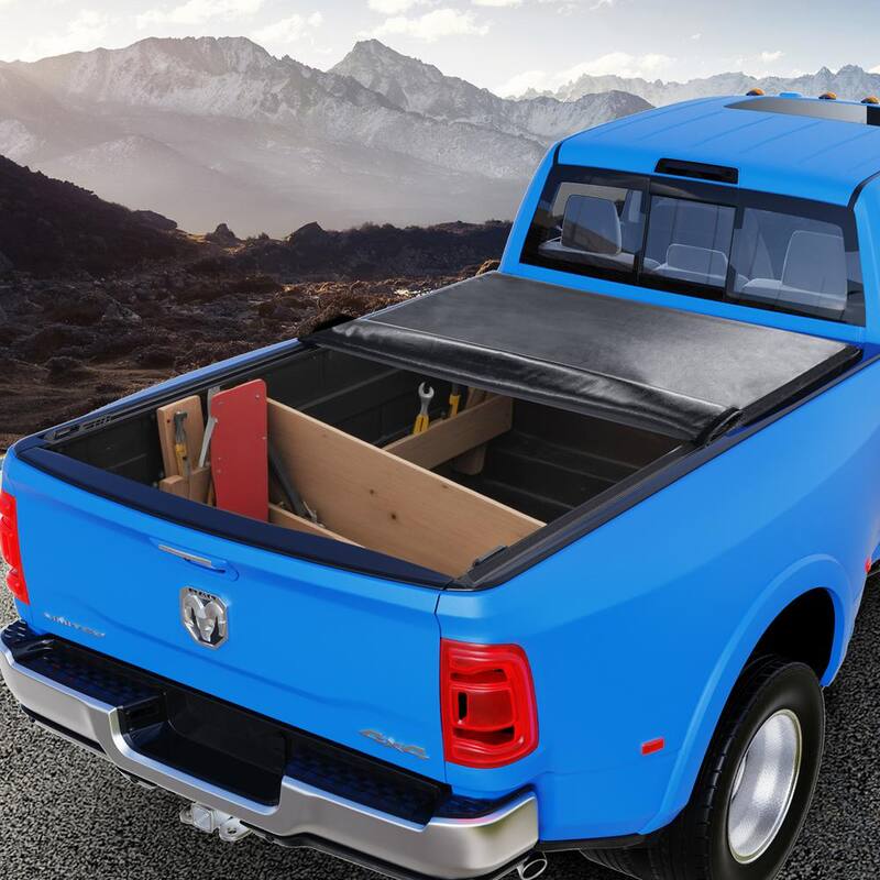 VEVOR Truck Bed Cover Roll Up Truck Bed Tonneau Cover Compatible with 2002-2018 Dodge Ram 1500,2019-2024 Classic, Soft PVC - JQSKCHBXGJQSYTYBSV0