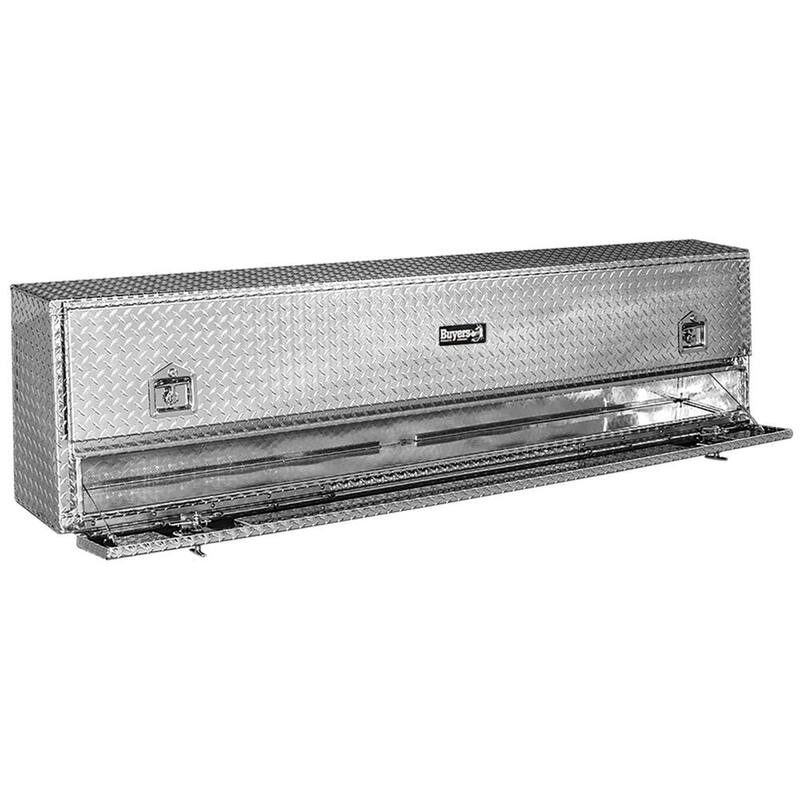 Buyers Products Company 96 in. Diamond Tread Aluminum Top Mount Contractor Truck Tool Box - 1705660