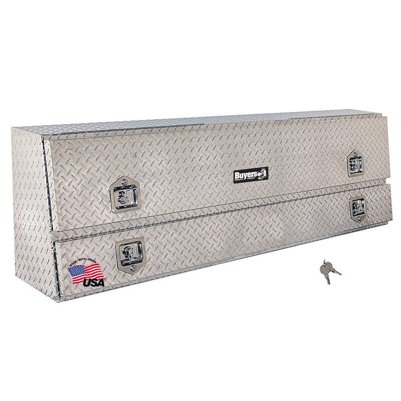 Buyers Products Company 96 in. Diamond Tread Aluminum Top Mount Contractor Truck Tool Box - 1705660