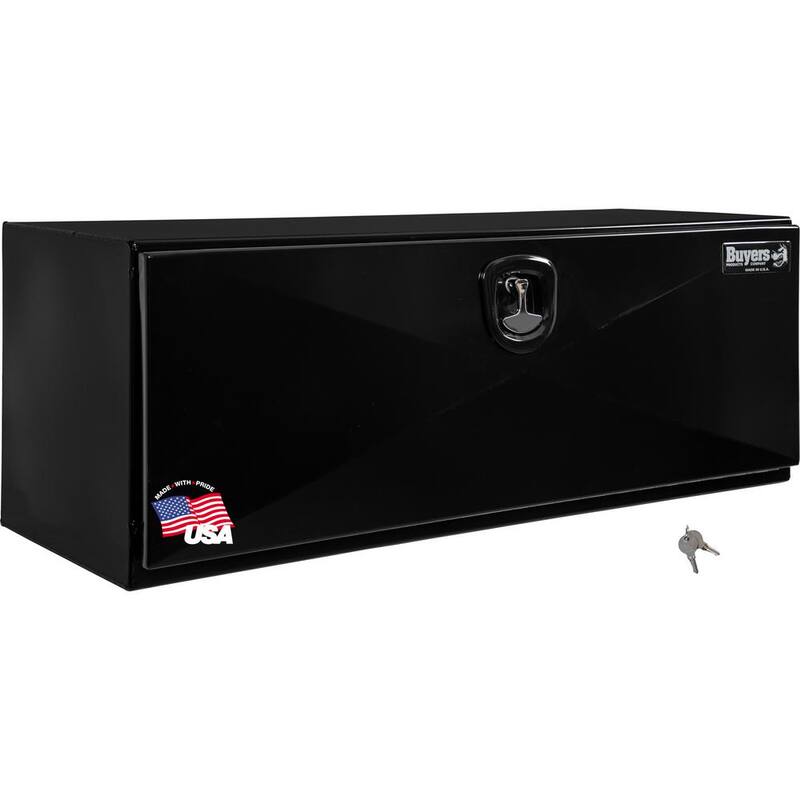 Buyers Products 18 x 18 x 48 in. Pro Series Black Steel Underbody Truck Box - 1752810