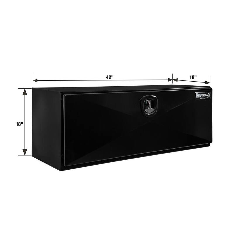 Buyers Products 18 x 18 x 48 in. Pro Series Black Steel Underbody Truck Box - 1752810