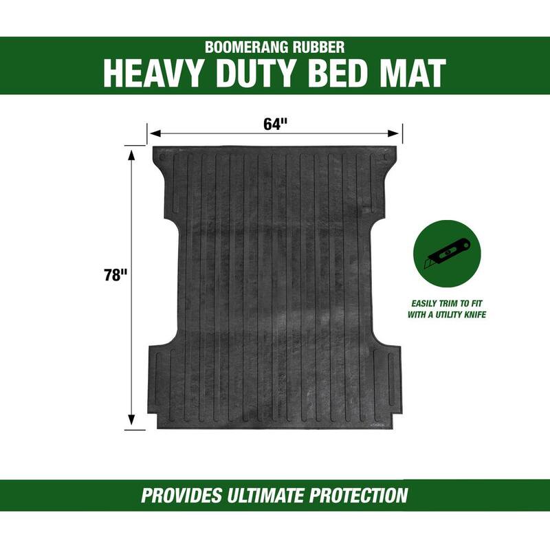 Boomerang RUBBER, INC 6.5 ft. Truck Bed Mat Heavy Duty Utility Cargo Liner fits Ford 2015-2025 F150 - TM631BAGGED