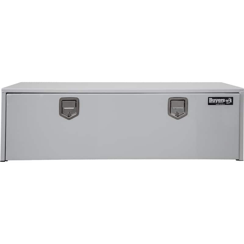 Buyers Products Company 18 in. x 18 in. x 60 in. White Steel Underbody Truck Tool Box - 1702215