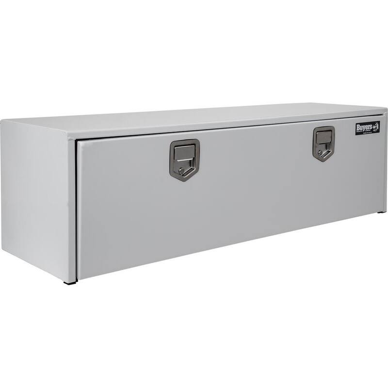 Buyers Products Company 18 in. x 18 in. x 60 in. White Steel Underbody Truck Tool Box - 1702215