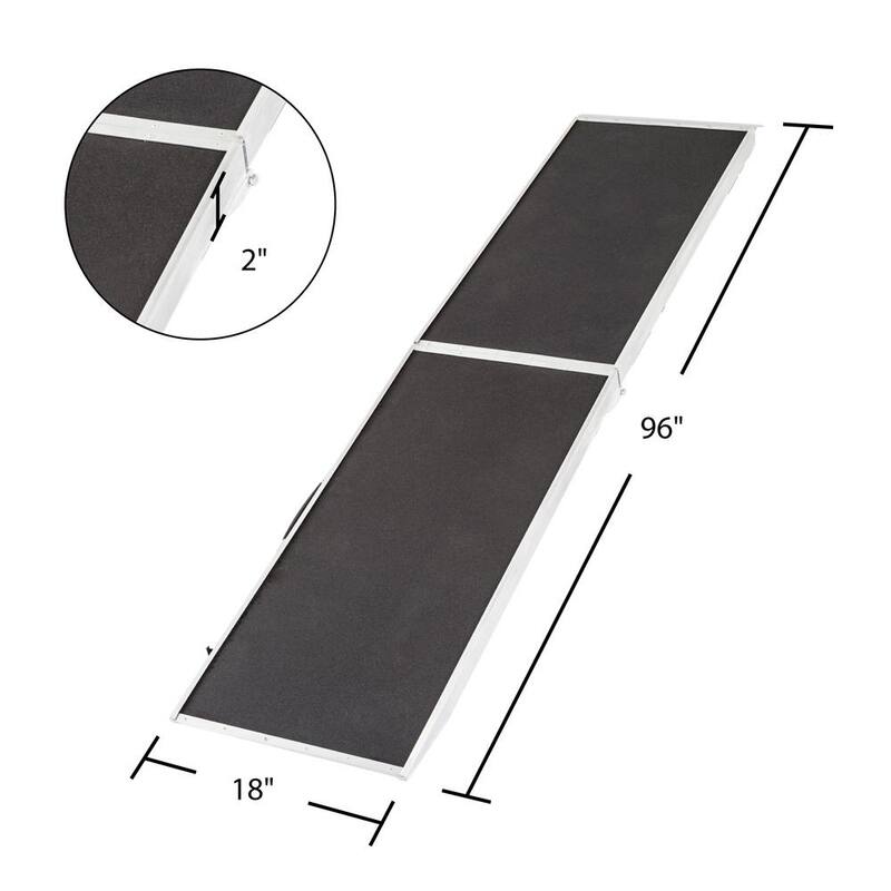 Lucky Dog 8 ft. Lightweight Extra Wide Folding Aluminum Pet Ramp - DR-08XW
