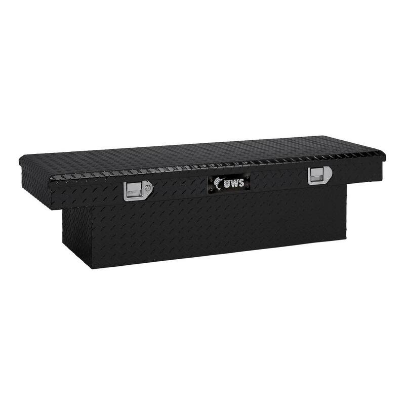 UWS 68 in. Gloss Black Aluminum Full Size Crossbed Truck Tool Box - EC10092