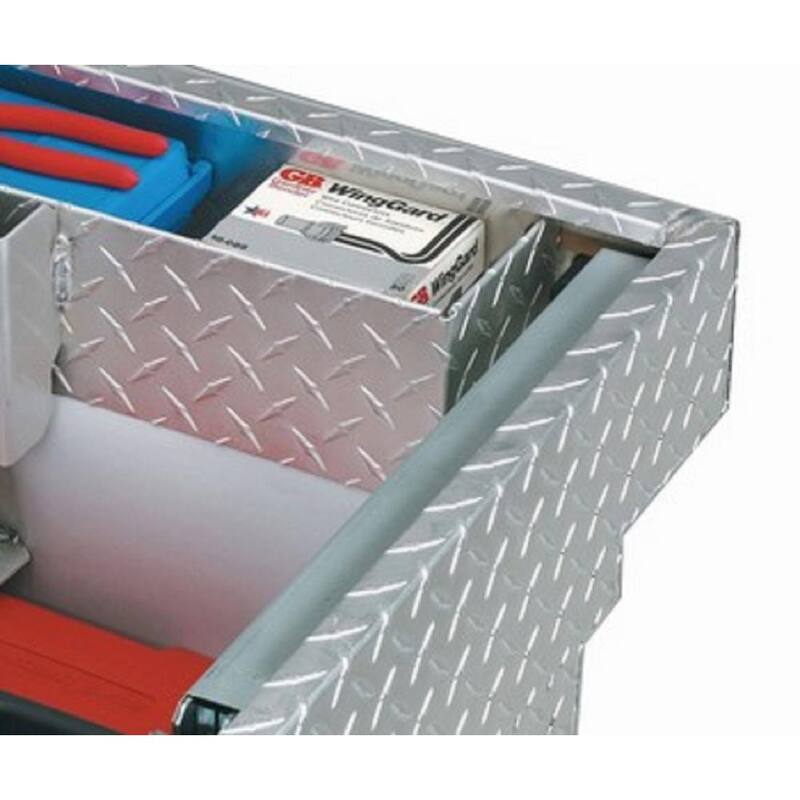 Crescent Jobox 71 in. Diamond Plate Aluminum Full Size Super Deep Crossover Single Lid Truck Tool Box with Pushbutton Gear-Lock™ - PAC1585000