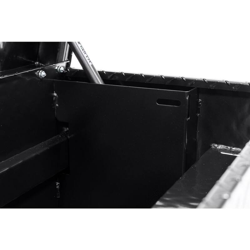 Weather Guard 56 in. Gloss Black Aluminum Lo- Side Truck Tool Box - 174-5-03