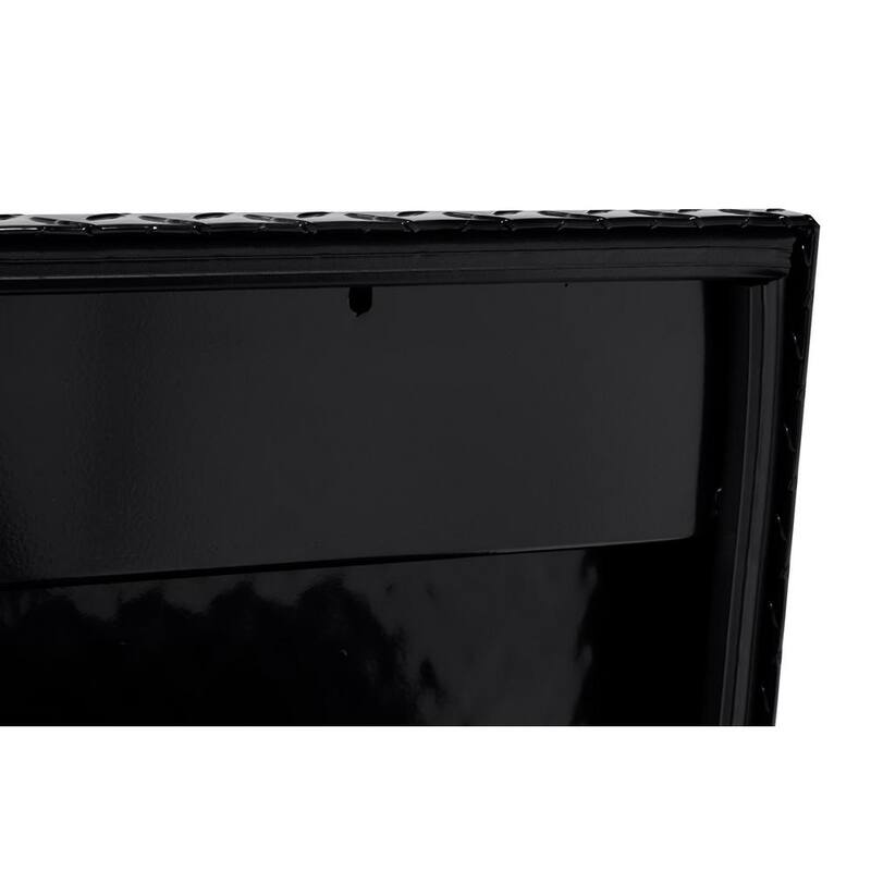 Weather Guard 56 in. Gloss Black Aluminum Lo- Side Truck Tool Box - 174-5-03
