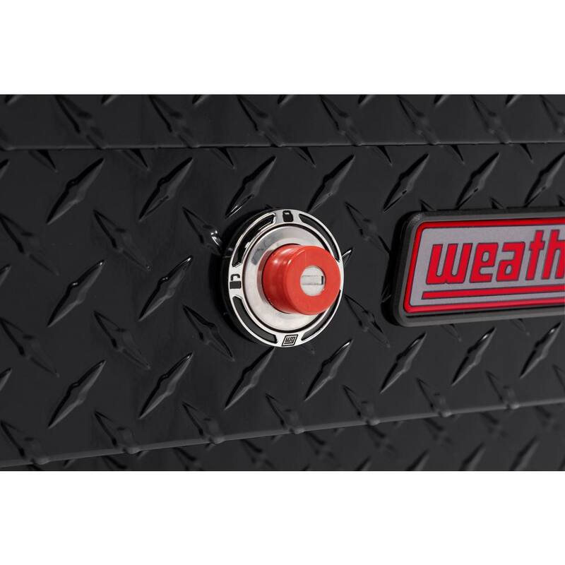 Weather Guard 56 in. Gloss Black Aluminum Lo- Side Truck Tool Box - 174-5-03