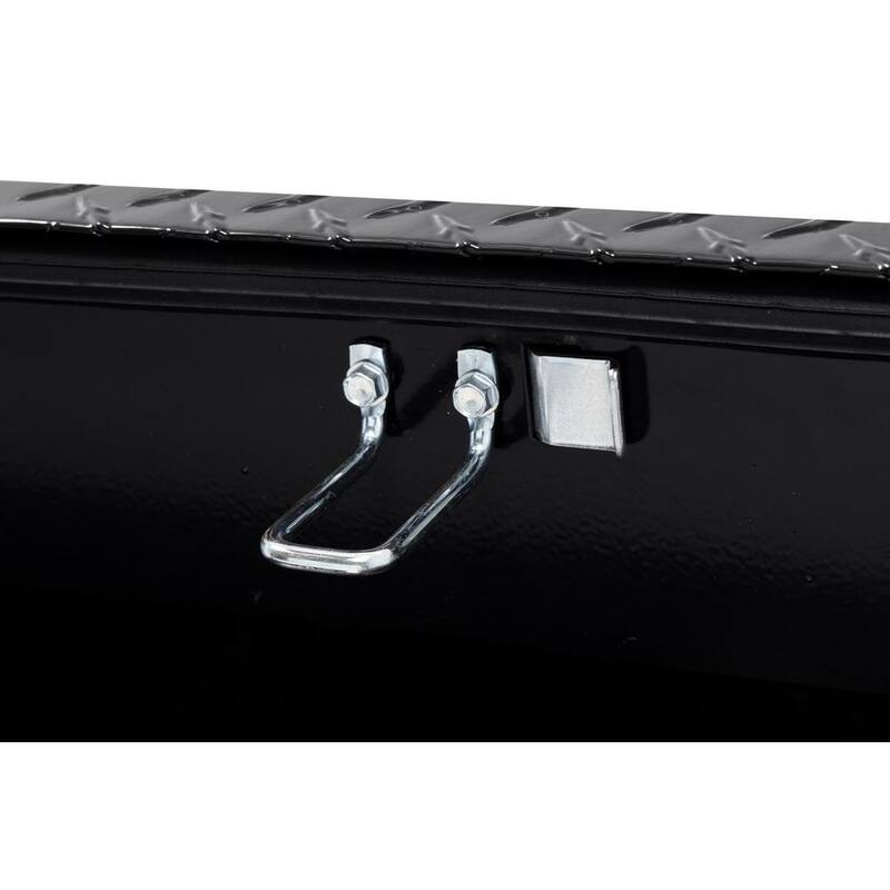 Weather Guard 56 in. Gloss Black Aluminum Lo- Side Truck Tool Box - 174-5-03