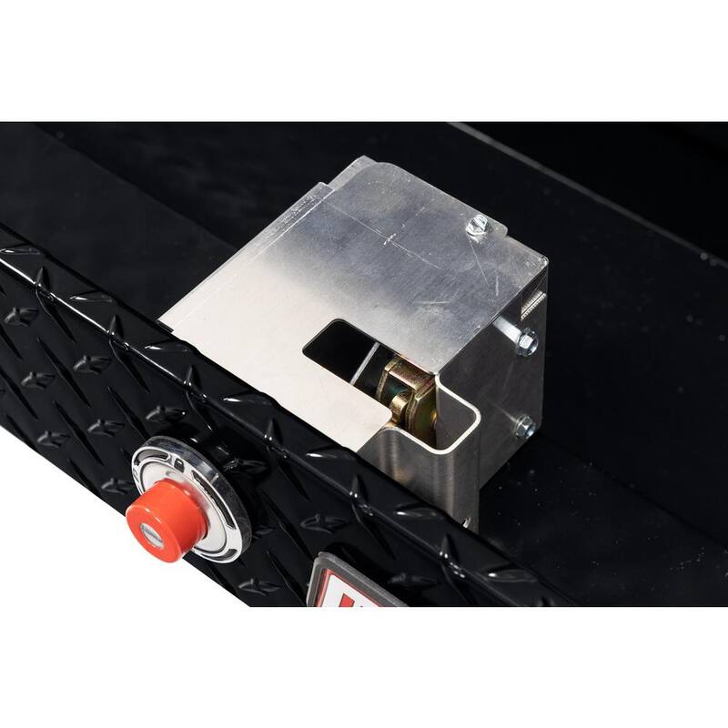 Weather Guard 56 in. Gloss Black Aluminum Lo- Side Truck Tool Box - 174-5-03
