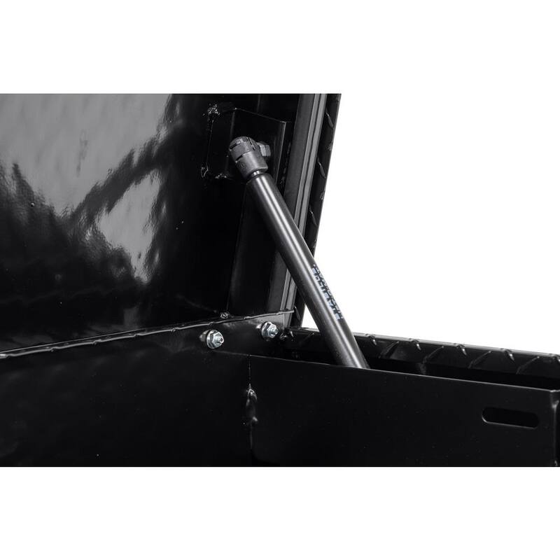 Weather Guard 56 in. Gloss Black Aluminum Lo- Side Truck Tool Box - 174-5-03