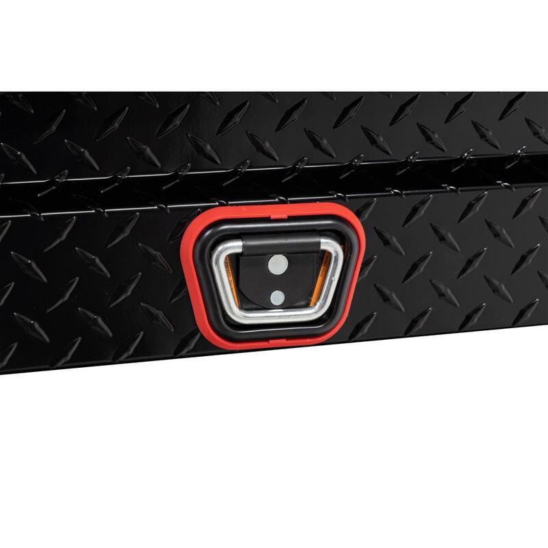 Weather Guard 56 in. Gloss Black Aluminum Lo- Side Truck Tool Box - 174-5-03