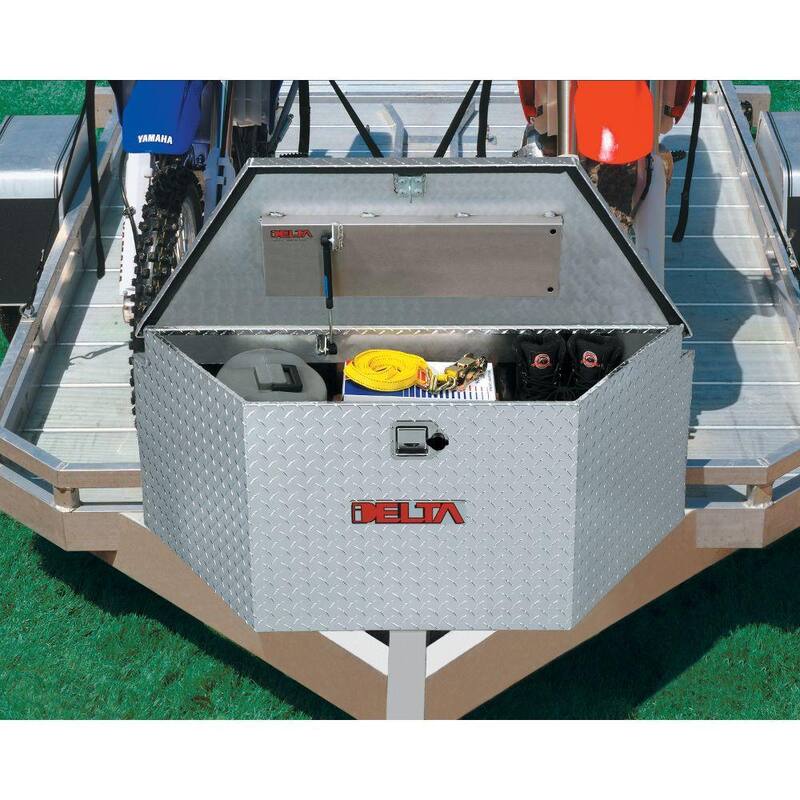 Crescent Jobox 33 in. Diamond Plate Aluminum Trailer Tongue Storage Chest - 405000D