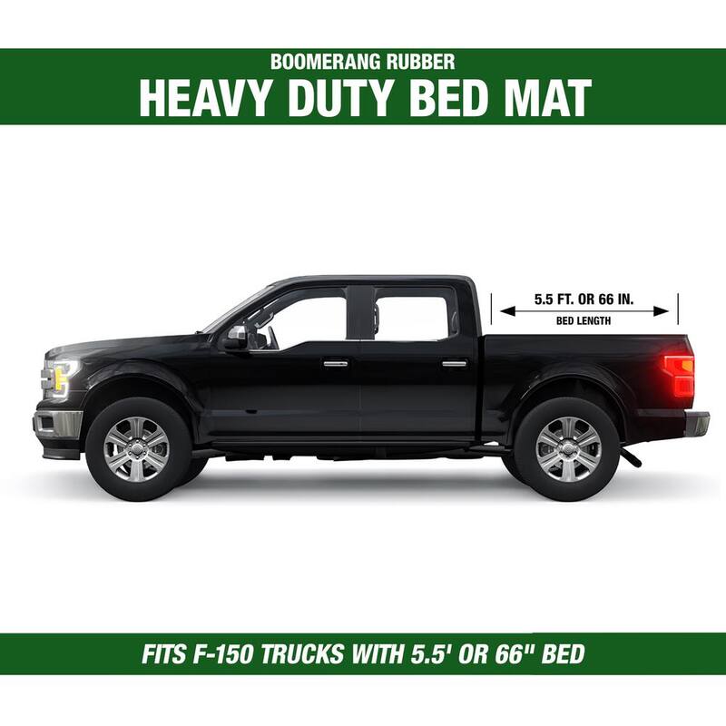 Boomerang RUBBER, INC 5.5 ft. Truck Bed Mat Heavy Duty Utility Cargo Liner fits Ford 2015-2025 F150 Short Bed - TM630BAGGED