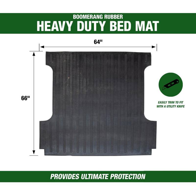 Boomerang RUBBER, INC 5.5 ft. Truck Bed Mat Heavy Duty Utility Cargo Liner fits Ford 2015-2025 F150 Short Bed - TM630BAGGED