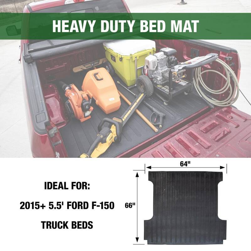 Boomerang RUBBER, INC 5.5 ft. Truck Bed Mat Heavy Duty Utility Cargo Liner fits Ford 2015-2025 F150 Short Bed - TM630BAGGED