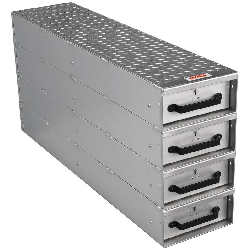 Crescent Jobox 50 in. L x 24 in. W x 6 in T  Heavy-Duty Aluminum 4-Drawer Storage System - 1409980