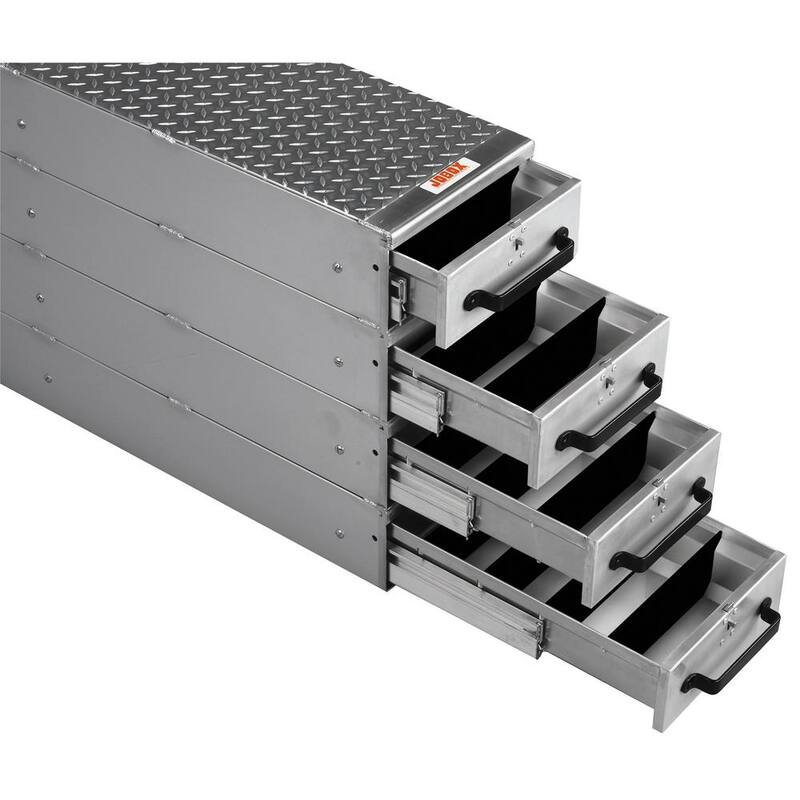 Crescent Jobox 50 in. L x 24 in. W x 6 in T  Heavy-Duty Aluminum 4-Drawer Storage System - 1409980