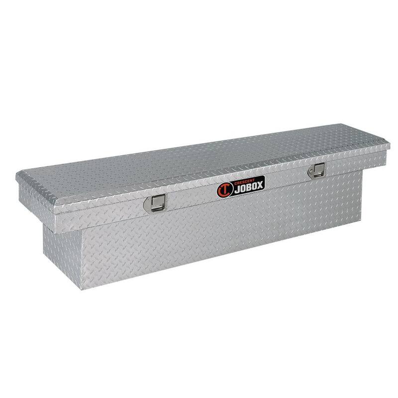 Crescent Jobox 70 in. Diamond Plate Aluminum Fullsize Slimline Crossover Truck Tool Box - 1-311000