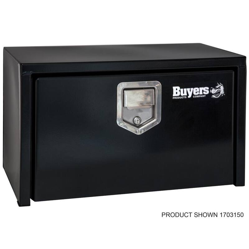 Buyers Products Company 14 in. x 12 in. x 24 in. Gloss Black Steel Underbody Truck Tool Box - 1703150
