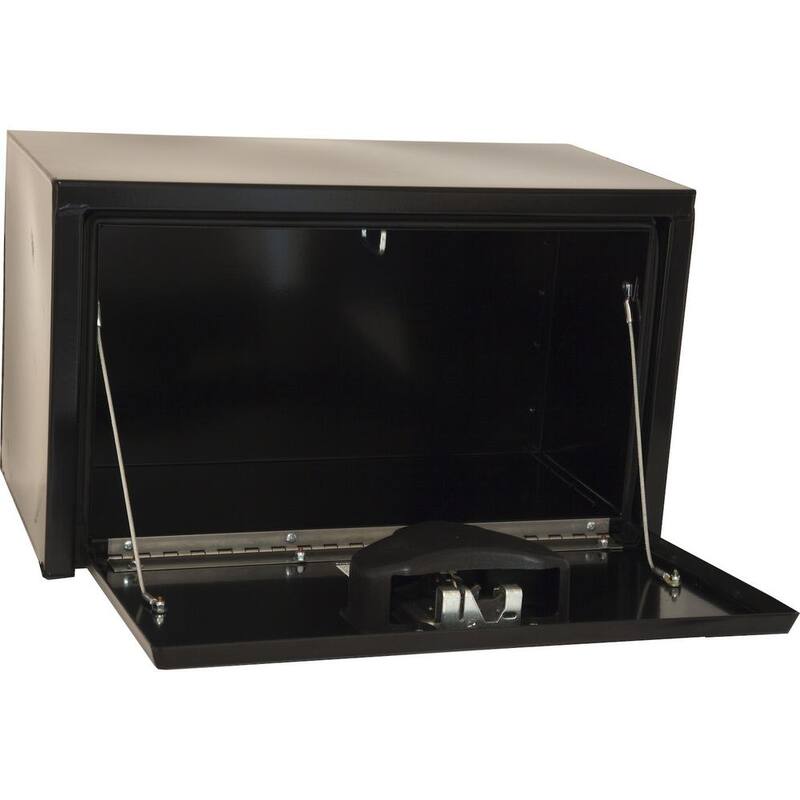 Buyers Products Company 14 in. x 12 in. x 24 in. Gloss Black Steel Underbody Truck Tool Box - 1703150