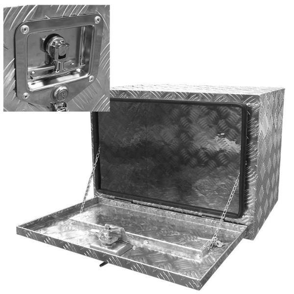 STARK USA 24 in. Diamond Plate Aluminum Underbody Truck Tool Box - 96019-H1