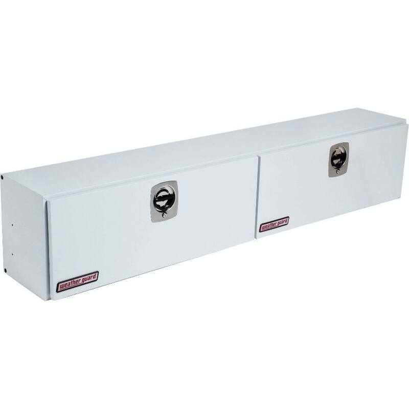 Weather Guard 96.25 in. White Steel Full Size Top Mount Truck Tool Box - 297-3-02