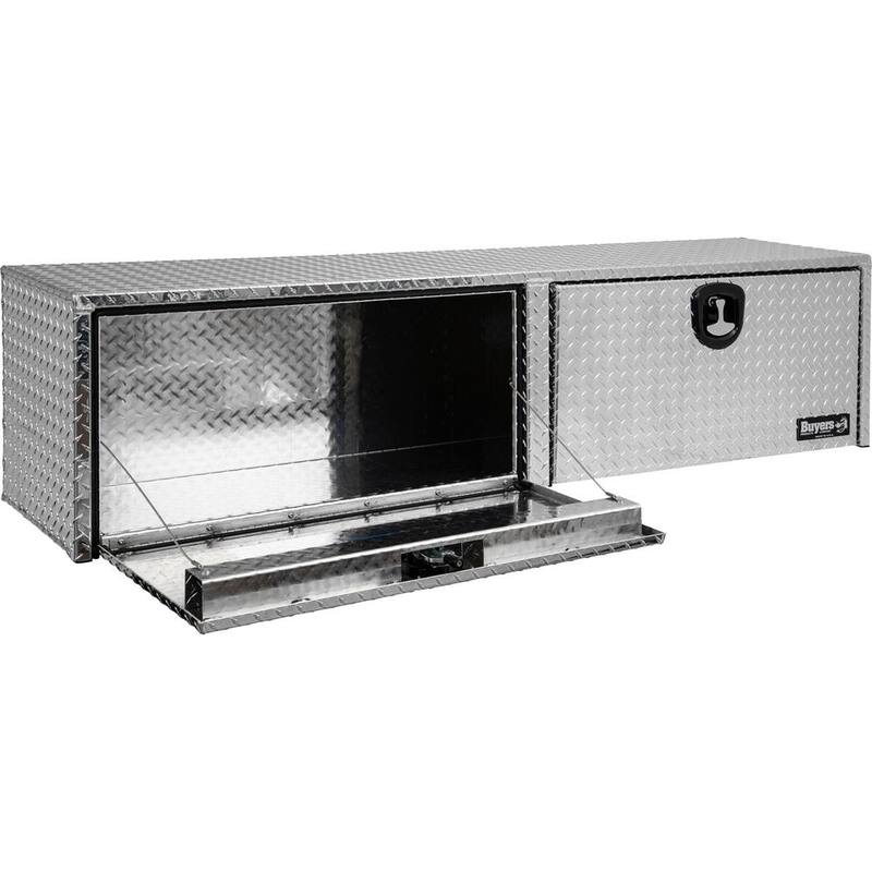 Buyers Products 18 in. x 16 in. x 88 in. Diamond Tread Aluminum Topsider Truck Box - 1701564