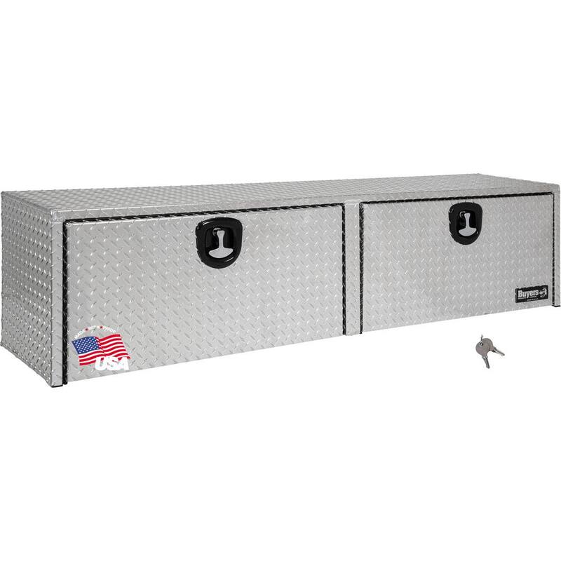 Buyers Products 18 in. x 16 in. x 88 in. Diamond Tread Aluminum Topsider Truck Box - 1701564