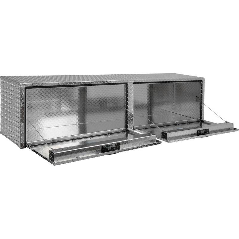 Buyers Products 18 in. x 16 in. x 88 in. Diamond Tread Aluminum Topsider Truck Box - 1701564