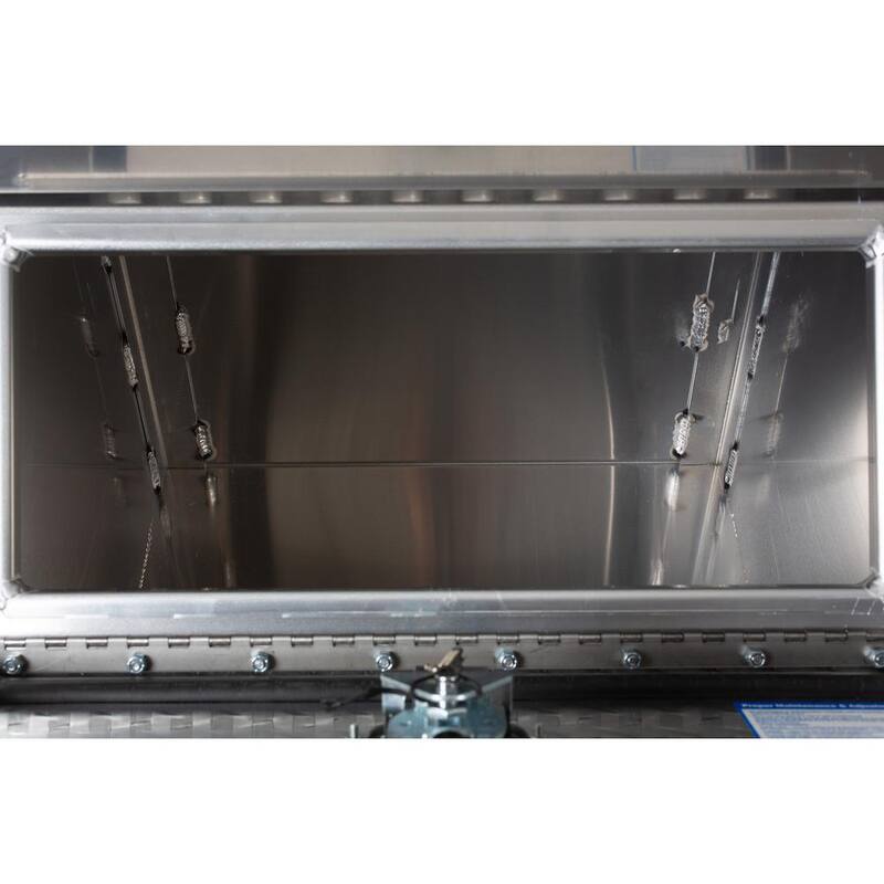 Buyers Products Company 24 in. x 28 in. x 24 in. Heavy Duty Diamond Tread Aluminum Step Box - 1705182