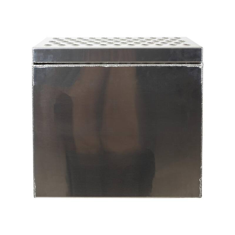 Buyers Products Company 24 in. x 28 in. x 24 in. Heavy Duty Diamond Tread Aluminum Step Box - 1705182