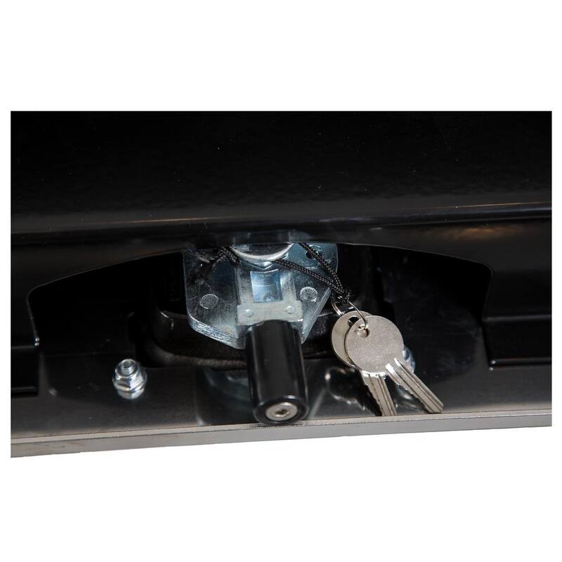 Buyers Products Company 24 in. x 24 in. x 60 in. Gloss Black Steel Underbody Truck Tool Box with Stainless Steel Door - 1704715