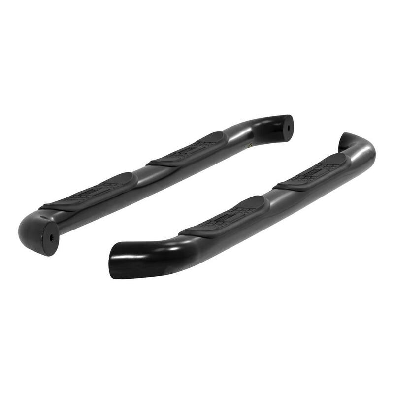 Aries 3-Inch Round Black Steel Nerf Bars, No-Drill, Select Toyota Tacoma - 202008