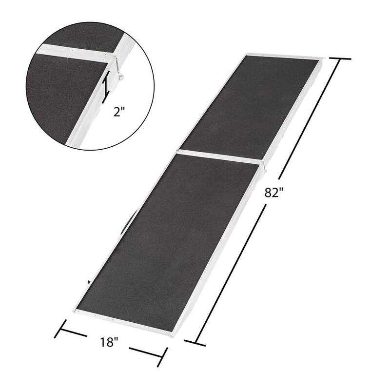 Lucky Dog 7 ft. Lightweight Extra Wide Folding Aluminum Pet Ramp - DR-07XW